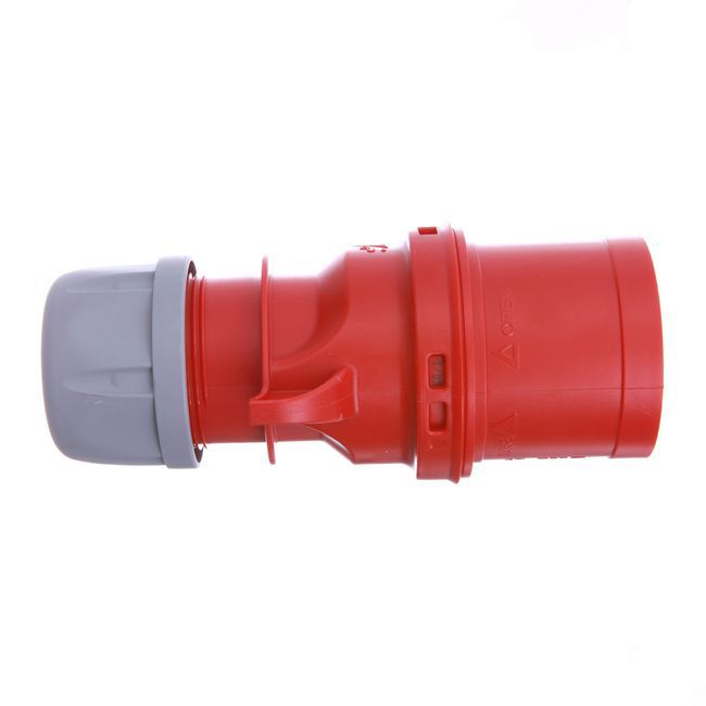 PCE Twist kraftstik til modtager, bærbart med jordforbindelse 3P+Z 32 A rød