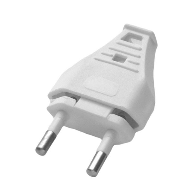 Flad stik Elgotech 2P hvid