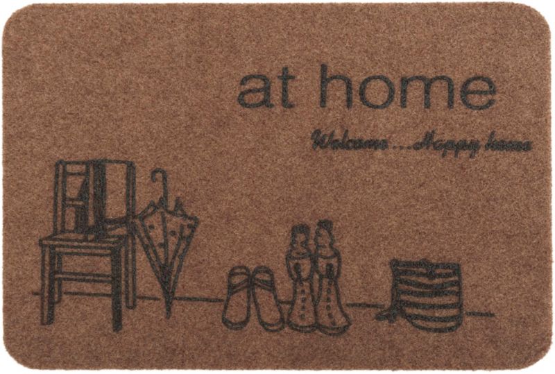 Home dørmåtte 40 x 60 cm brun