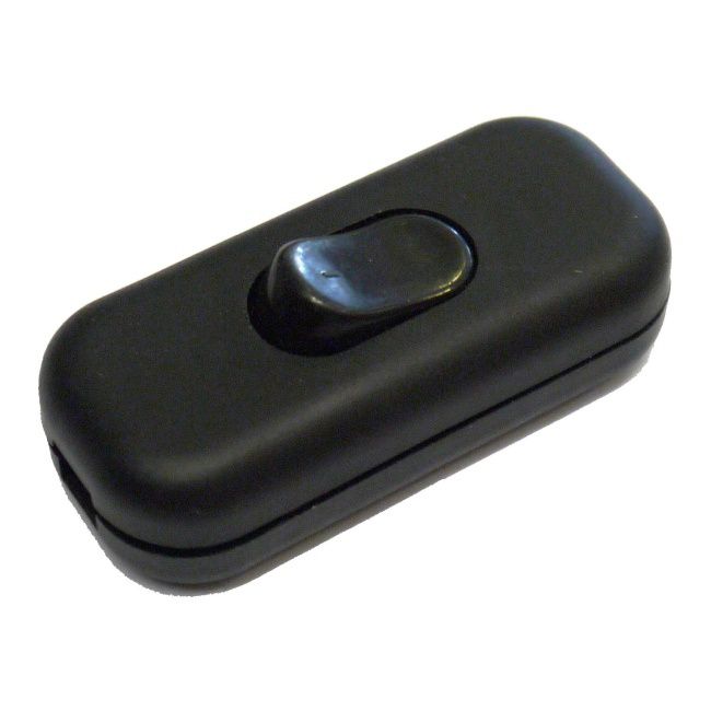 Polmark skrue-gennemgangsafbryder i sort