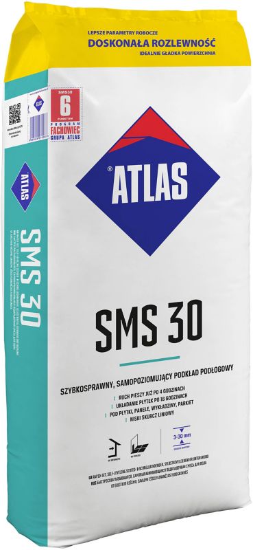 Atlas SMS-30 selvnivellerende gulvspartelmasse 3-30 mm 25 kg