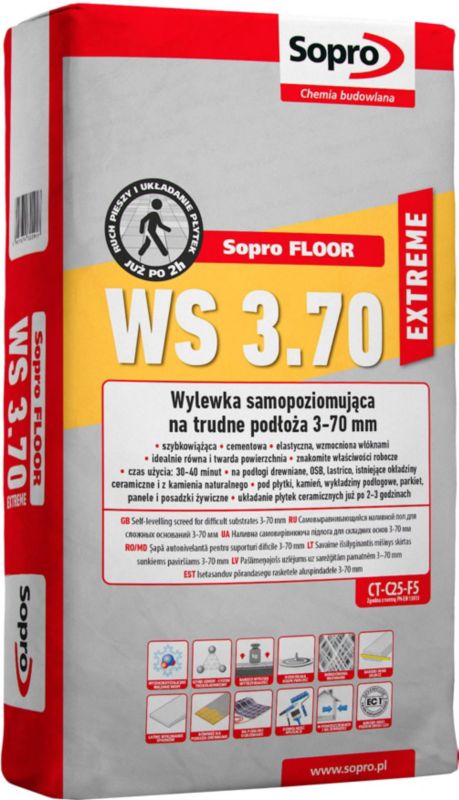Sopro WS 3-70 mm Extreme selvnivellerende afretning 25 kg