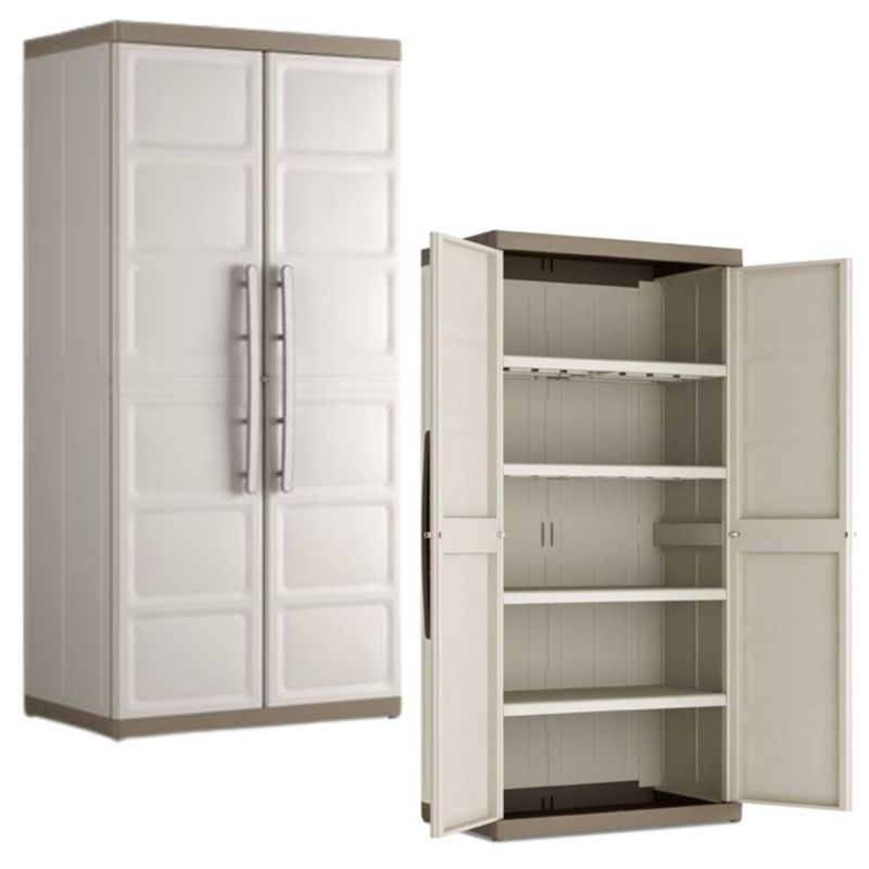 Høj skab i kunststof Keter Excellence XL til kælder, vaskerum eller balkon, 1 stk.