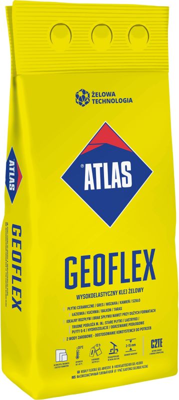 Høj-elastisk gelklæber Atlas Geoflex C2TE 5 kg