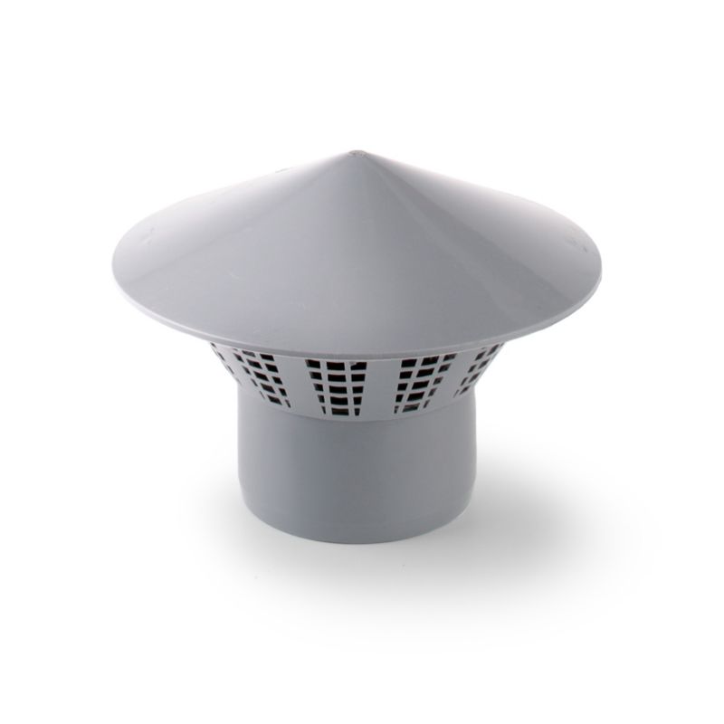 Pipelife PP 75 mm aftræksventil i grå