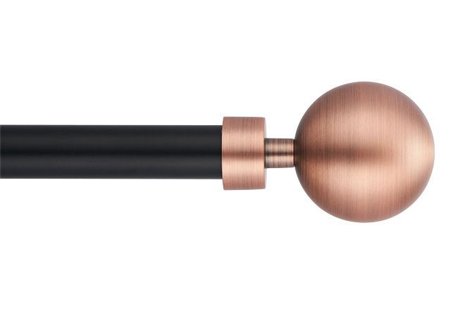 Endestykke til gardinstang Modern 19 mm kobber