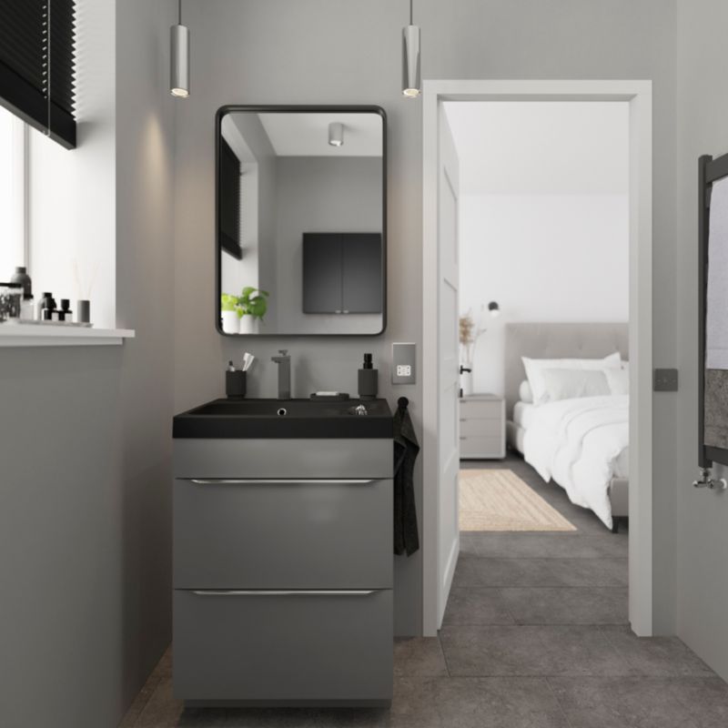 GoodHome aluminiumsjalusi Colours Studio 75 x 180 cm sort