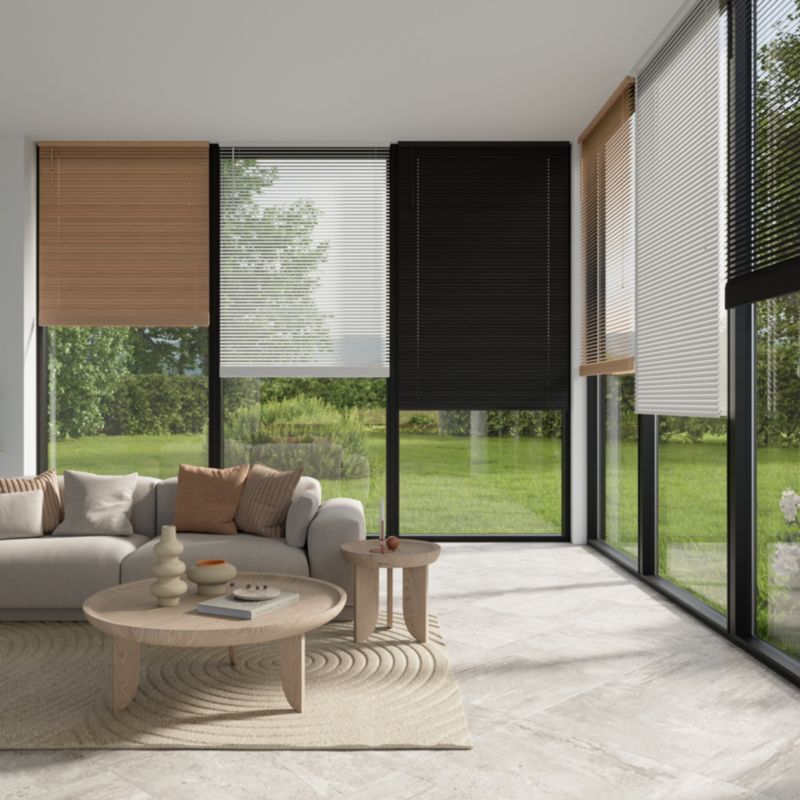 GoodHome Cana træpersienne 45 x 180 cm sort