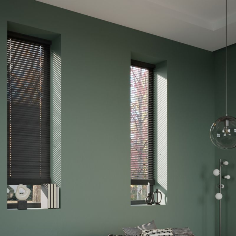 GoodHome Cana træpersienne 75 x 180 cm mat-sort