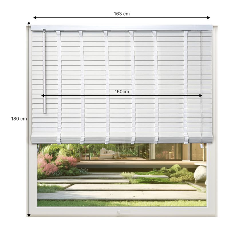GoodHome Venitian Lone persienne 160 x 180 hvid