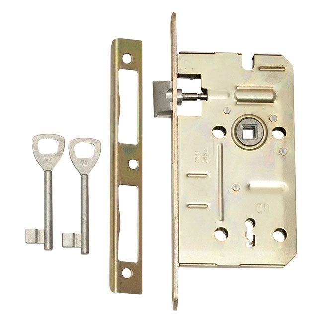 Indbygget LOB-lås med nøgle 60/50 mm galvaniseret