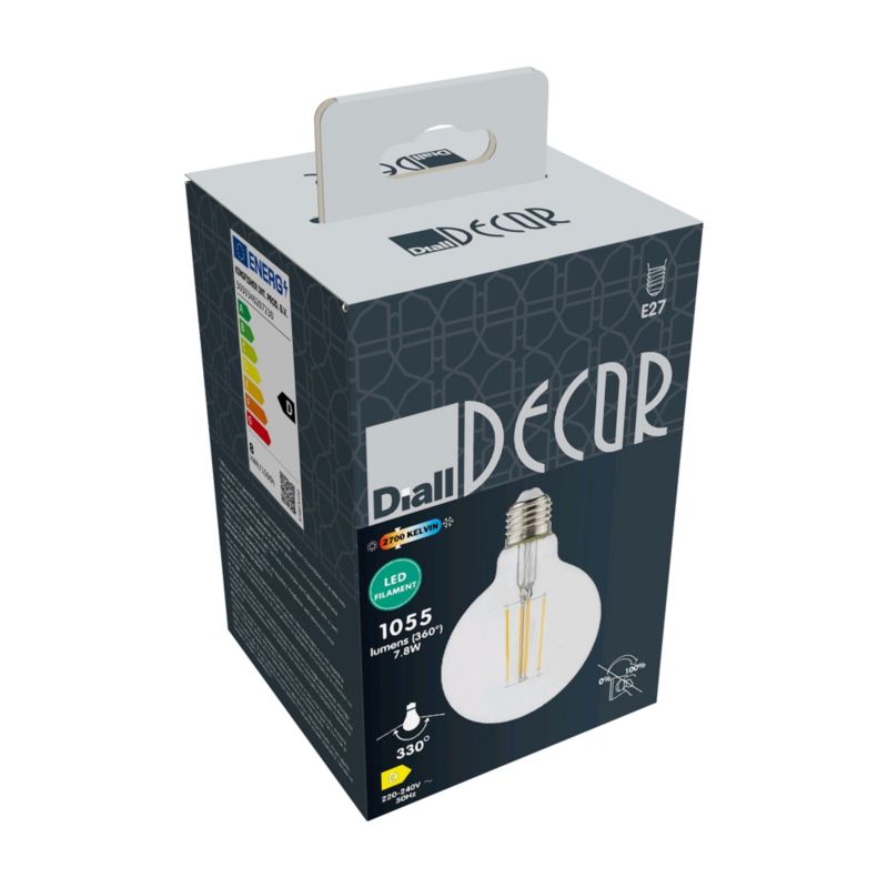 LED-pære Diall G95 E27 1055 lm 2700 K