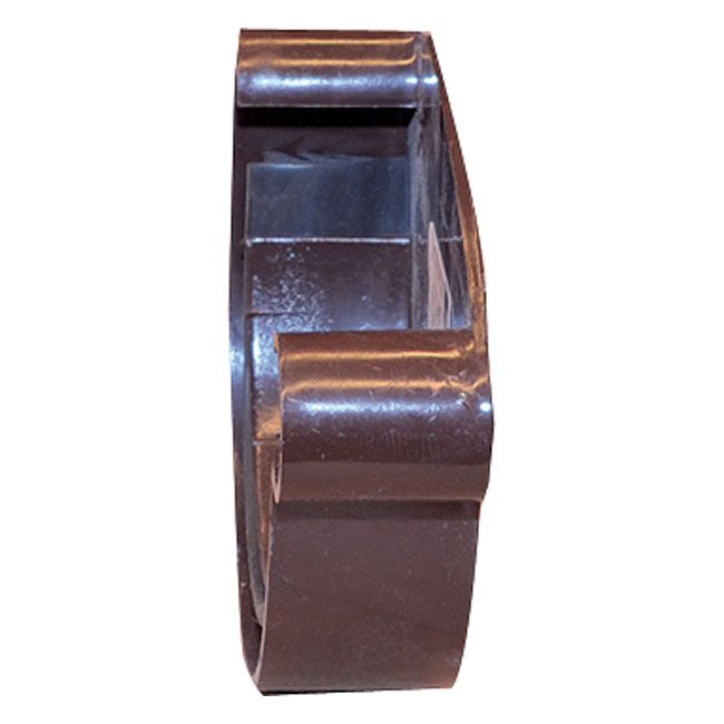 Endestykke til Marley tagrende, diameter 7,5 cm, brun