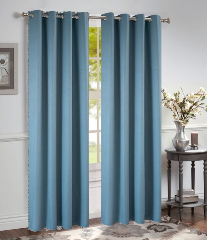 Blå gardin 140 x 260 cm