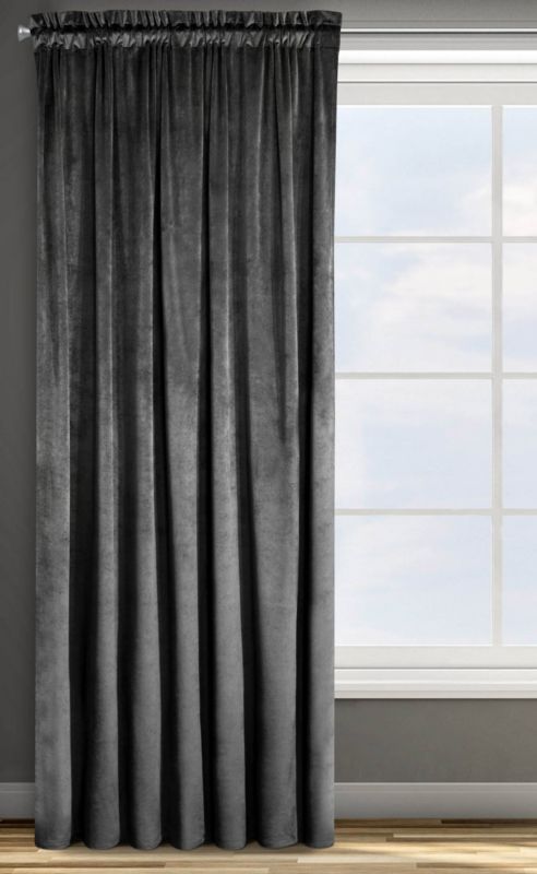 Gardinstof Rosa 135 x 300 cm sort