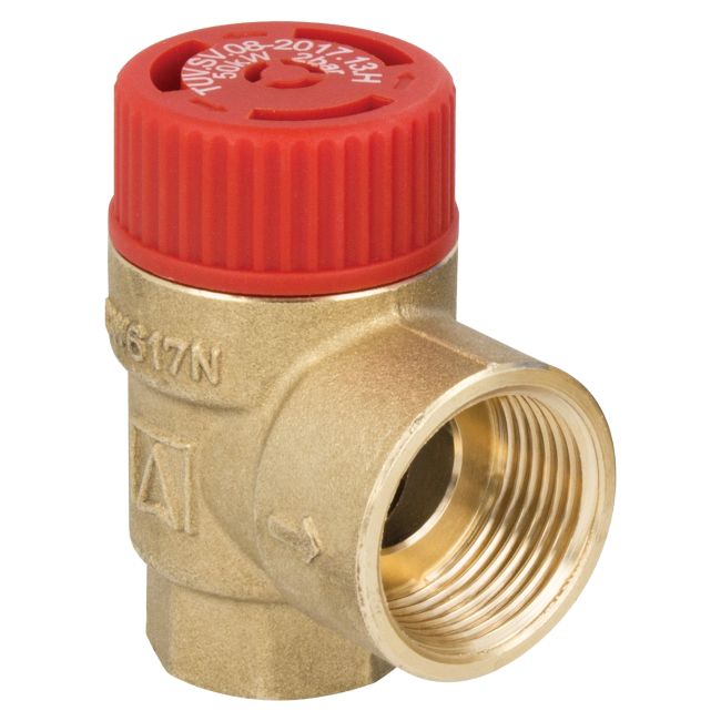 Afriso sikkerhedsventil til centralvarme 1/2 tomme 6 bar