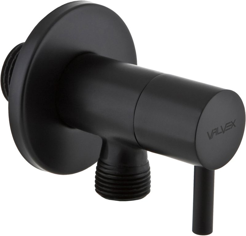 Vinkelventil med keramisk kerne 3/8" mat-sort
