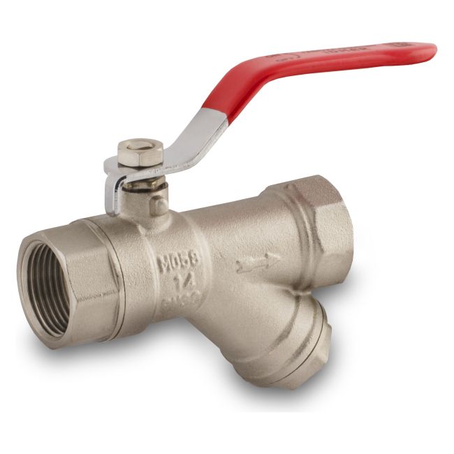 Kugleventil med skråt filter Idmar Group 3/4"