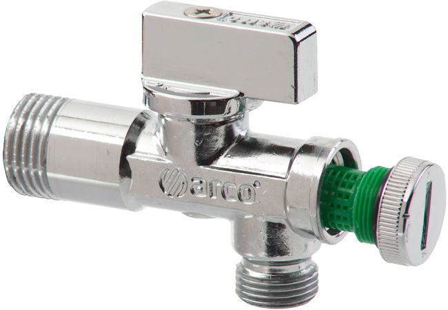Arco vinkelventiler 1/2" x 3/8" med kalkfilter, 2 stk.