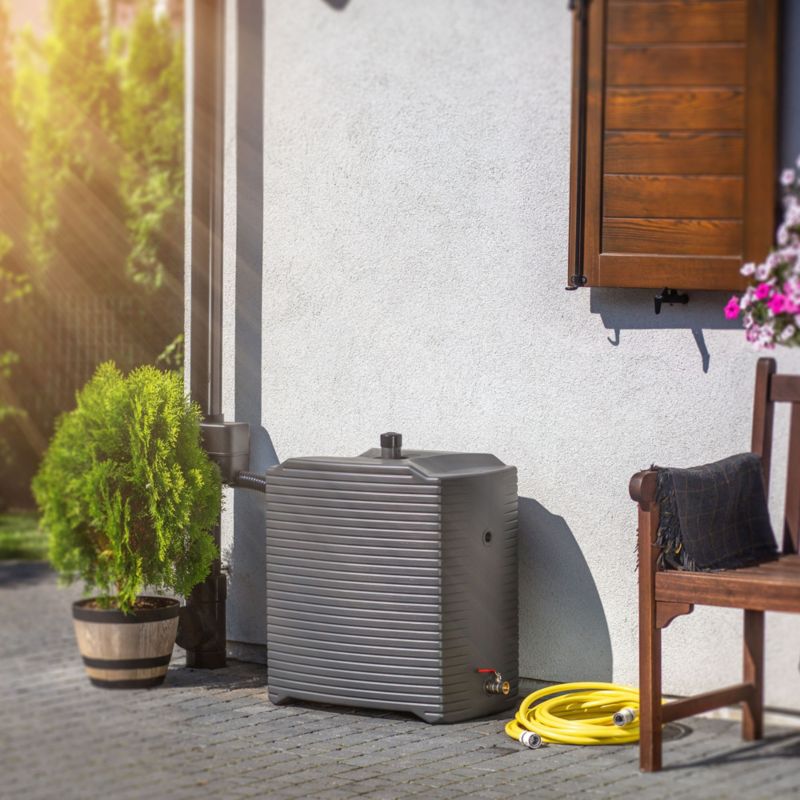 Modulært regnvandstank KADAX 125L - plasttønde i antracit