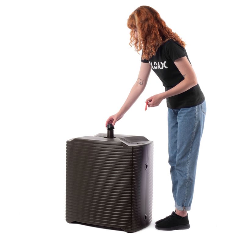 Modulopbygget regnvandstank KADAX 125L i plastik, mokka