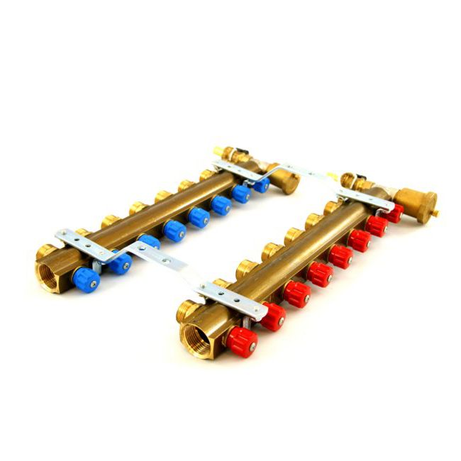 Modulopbygget kollektorgruppe med ventiler, 8-modul