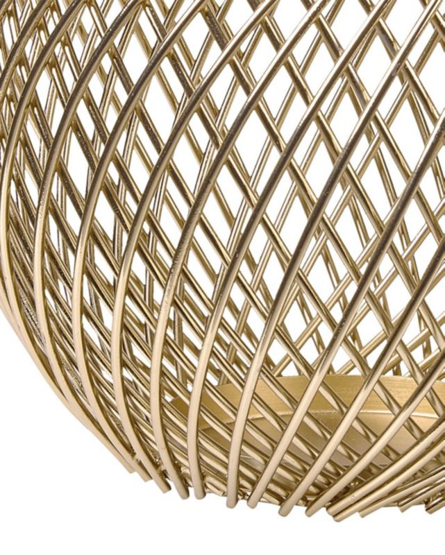 Sæt med 2 Tanduy metal-lysestager 18/22 cm i guld, 1 par