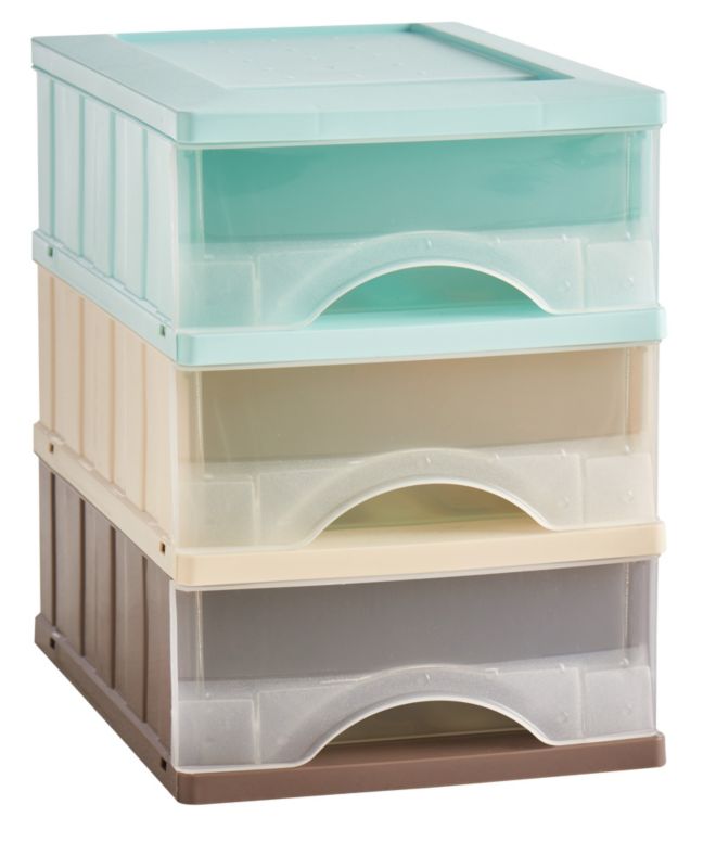 Sæt med 3 farverige A5-skuffer Keeeper