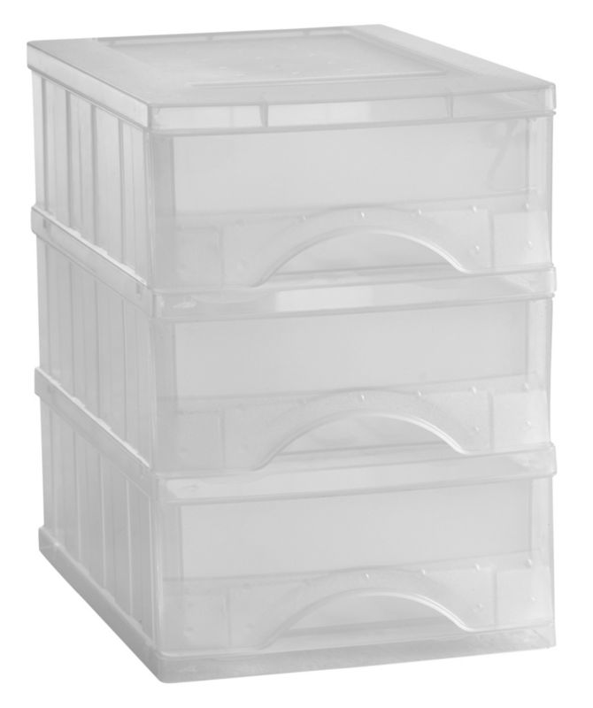 Sæt med 3 A5-skuffer Keeeper transparent