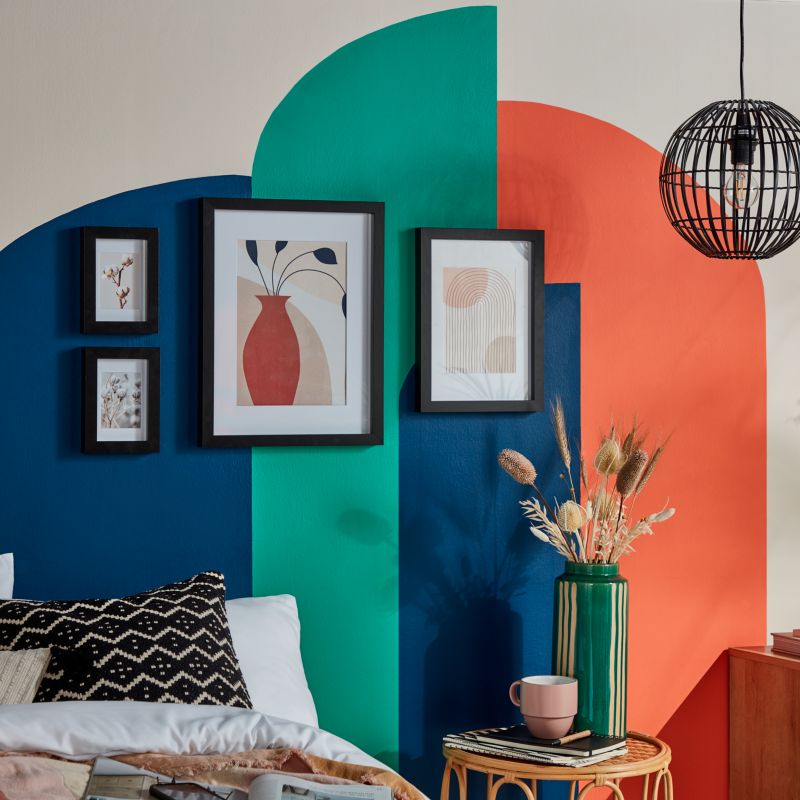 Sæt med 4 GoodHome Islande sorte rammer