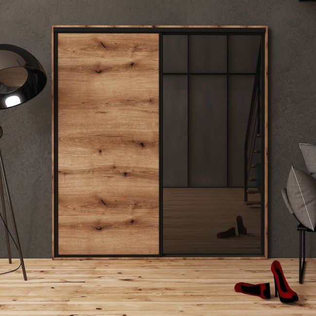 Sæt til 2 skydedøre Valcomp Mars 2000 mm sort