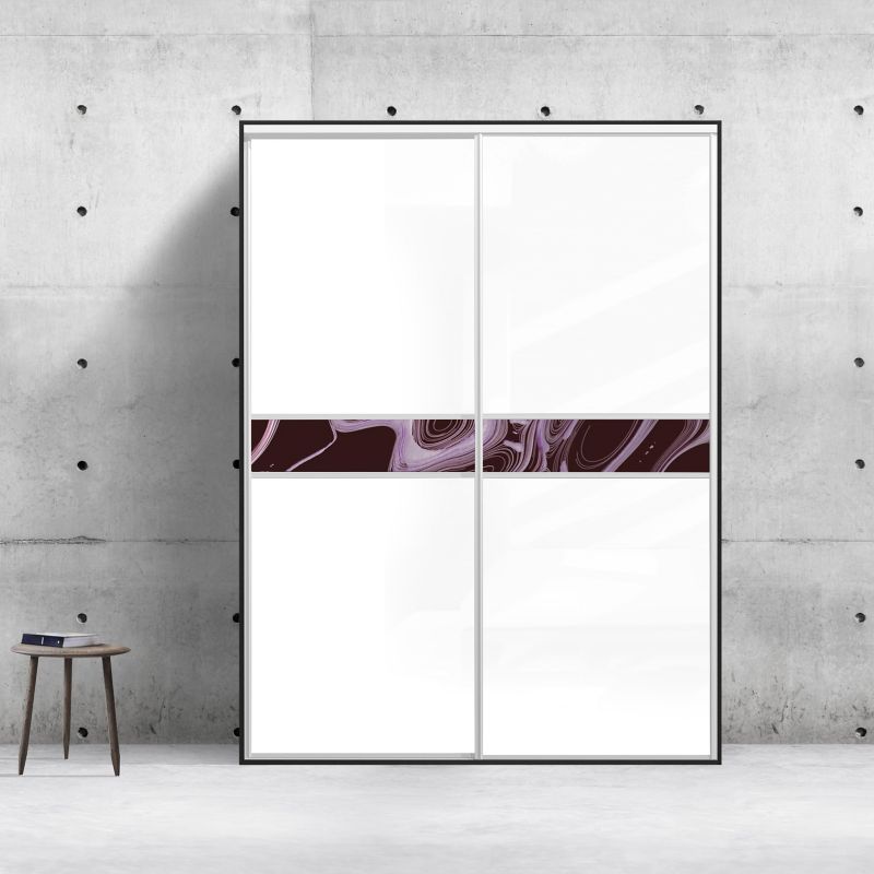 Sæt til 2 skydedøre Valcomp Mars sølv 2000 mm