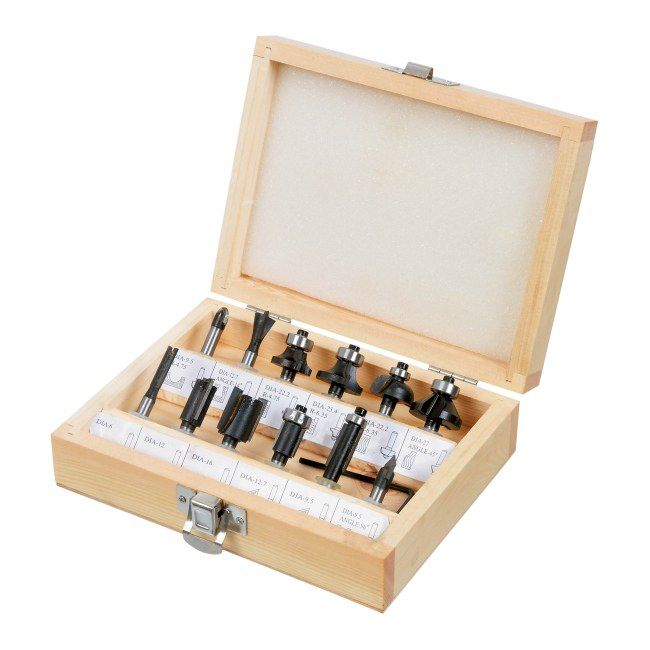 Verto fræsesæt 6 mm, 12 stk.