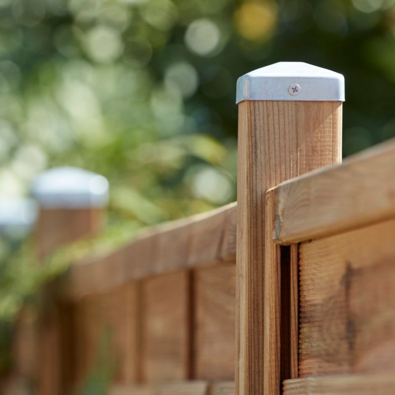 Blooma metaliske dæksler sæt 7,1 x 7,1 cm galvaniseret 4 stk.