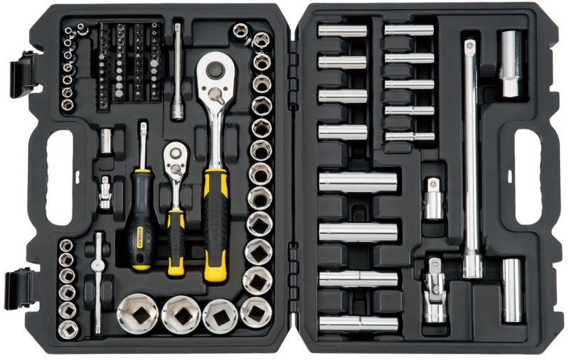 Stanley skruenøglesæt 1/4" og 1/2" – 96 dele