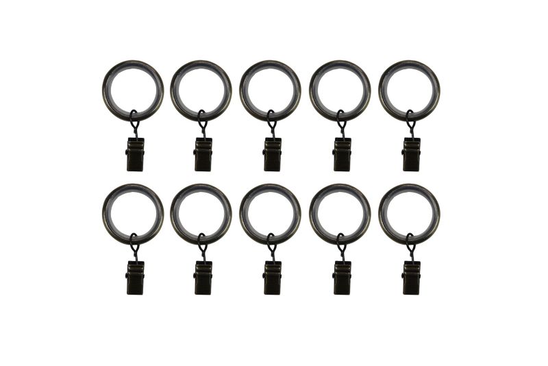 GoodHome Antiki sæt med ringe og klemmer 16/19 mm