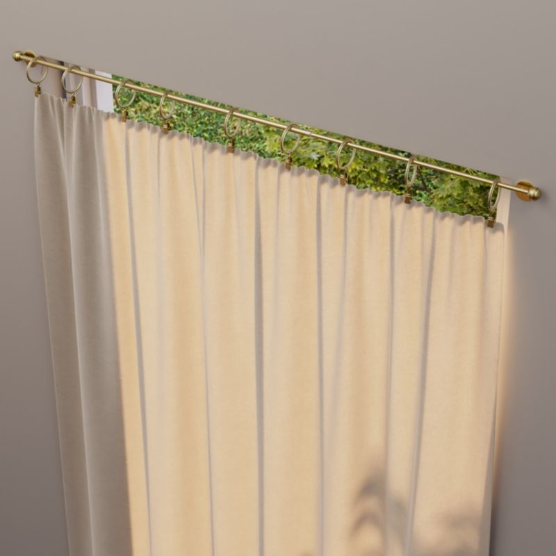 Sæt med 10 gardinskinnehjul med klemmer Nisis