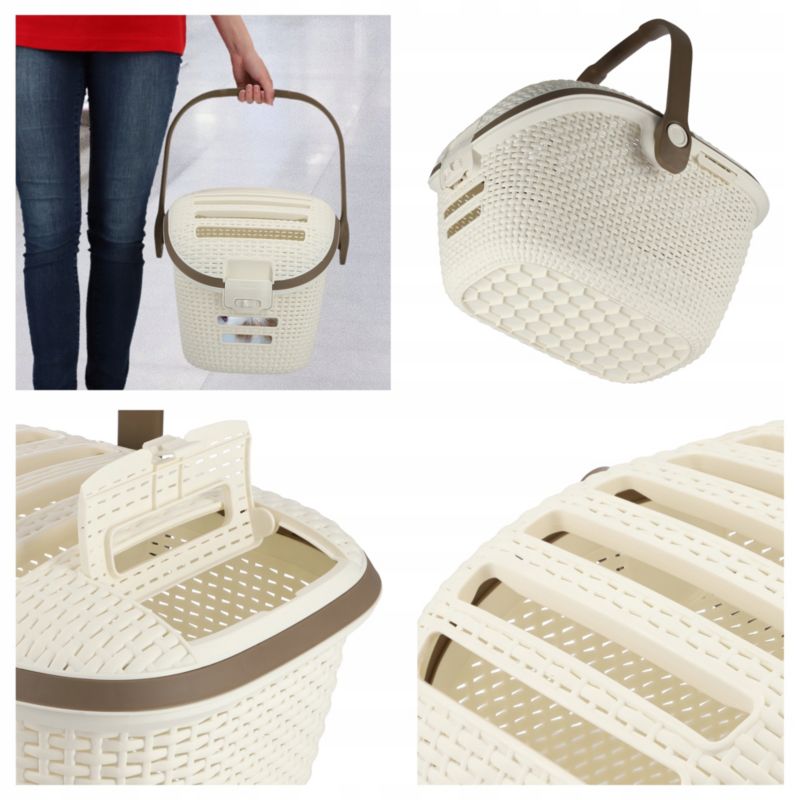 Sæt med kattebakke og transportkasse Curver Pet Life, beige