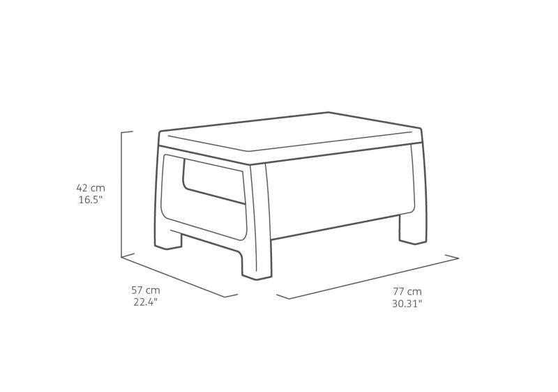Keter Corfu Weekend 2-personers havebordsæt i cappuccino, 1 sæt