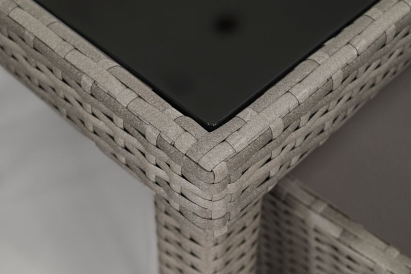 Møbelsæt til have MebleMWM Milot grå teknorattan med grå hynder-01 1 sæt