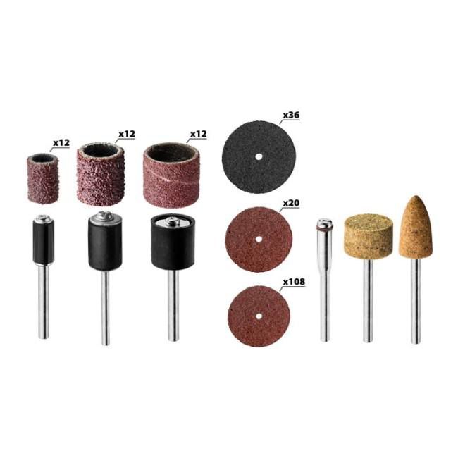 Drel mini tilbehørssæt med 206 dele