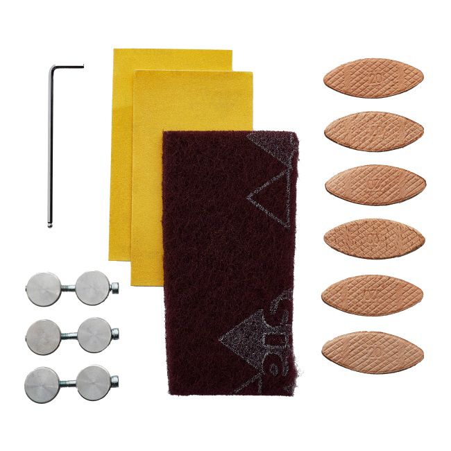 Monteringssæt til samling af bordplader