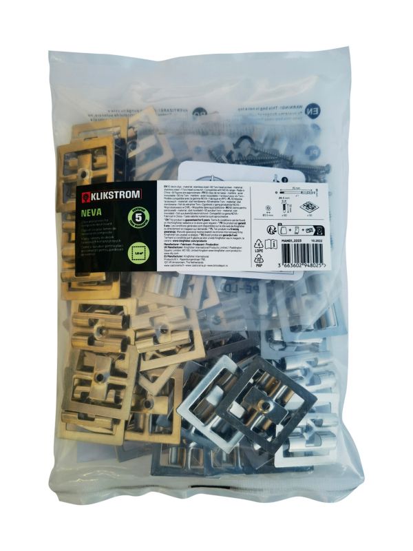 GoodHome stål monteringssæt til terrasse med 50 clips