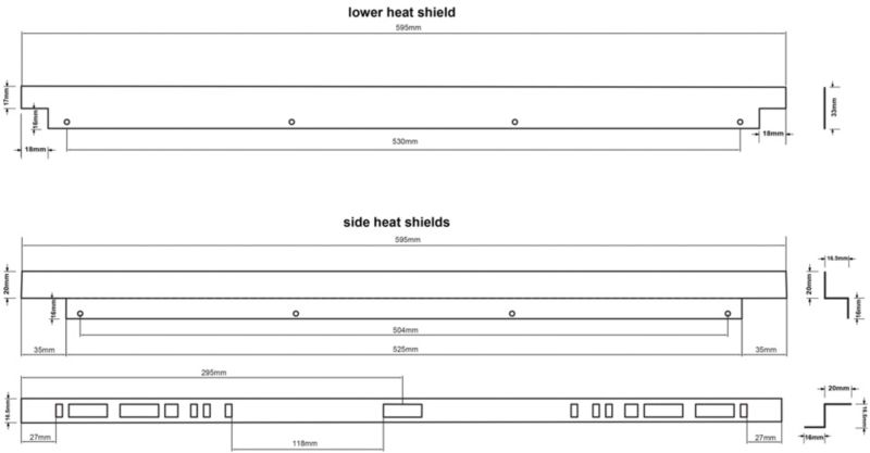GoodHome Cicely 600 mm varmereflekterende sæt til ovn