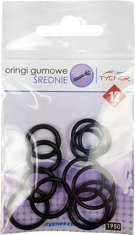 Sæt med 12 mellemstore o-ringe