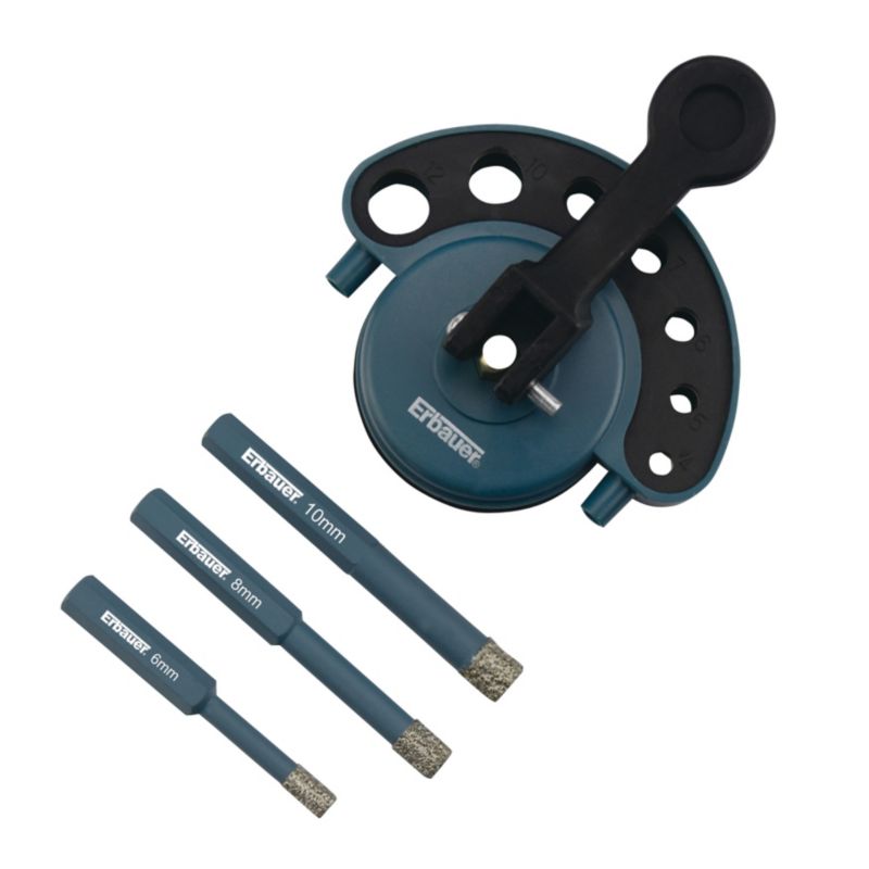 Erbauer diamantbor-sæt med 4 dele