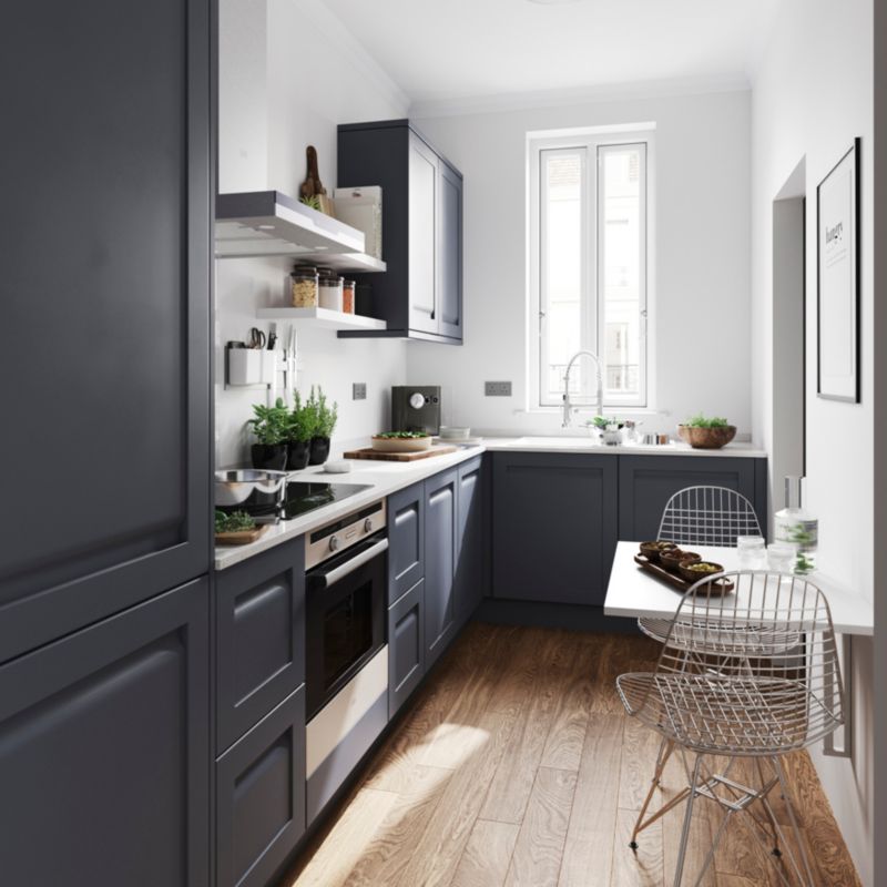 Udskiftningspaneler til højt skab GoodHome Stevia 219 x 57 cm blå mat