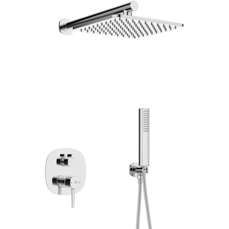 Vilar indbygningsbrusesæt i krom