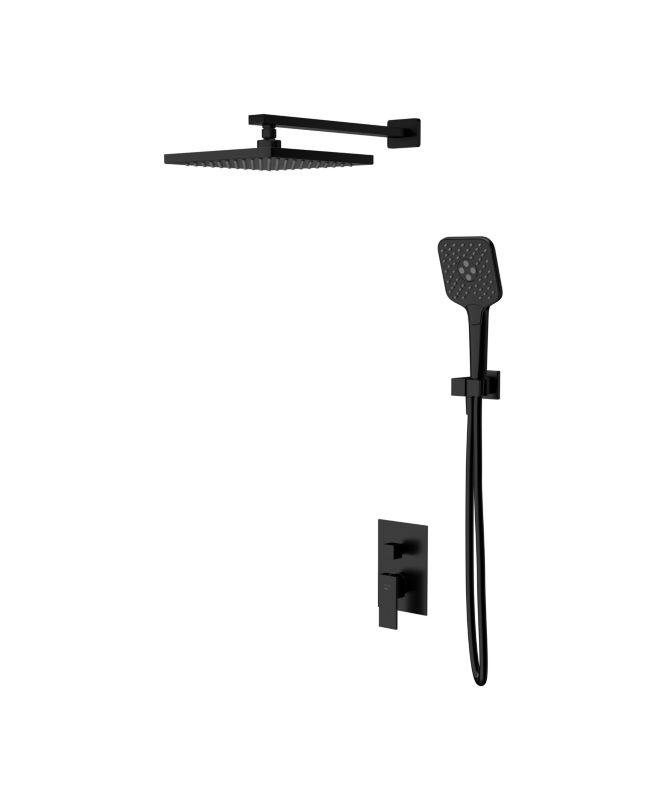 Indbygget sort Cersanit Bari brusesæt