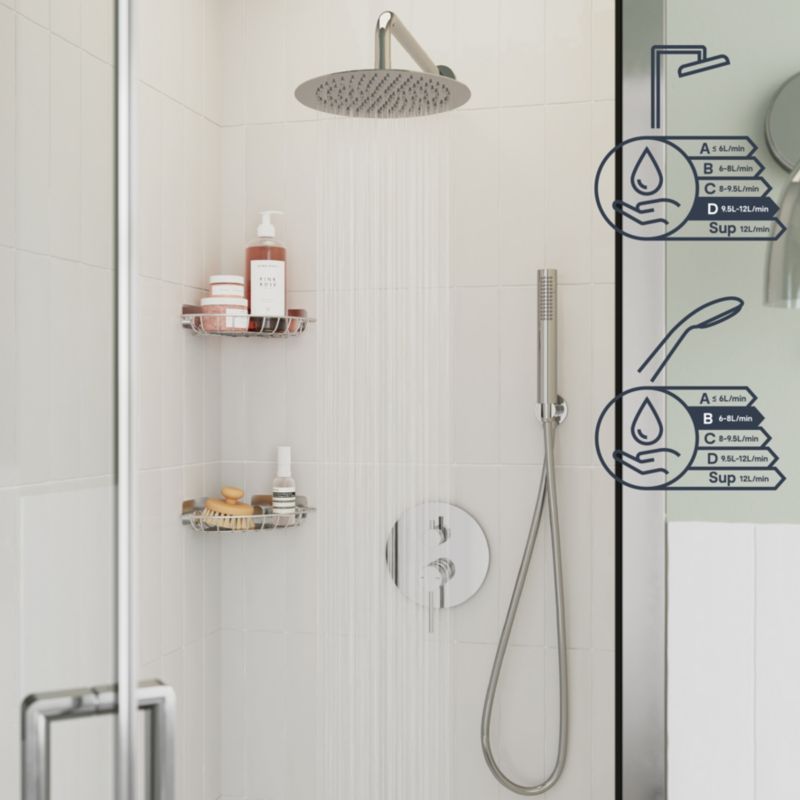 GoodHome Owens indbygningsbrusesæt i krom